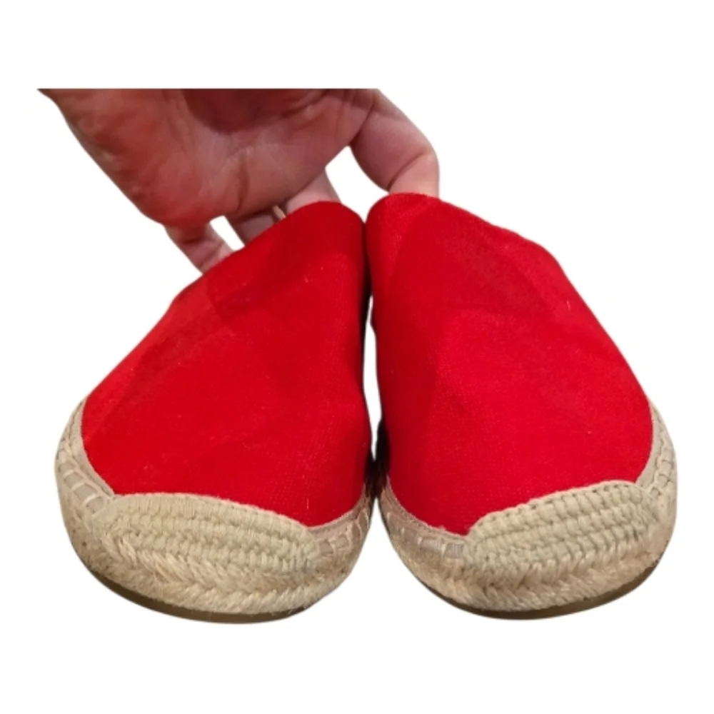 Banana Republic Espadrille Mules Size 8 in Poppy Red